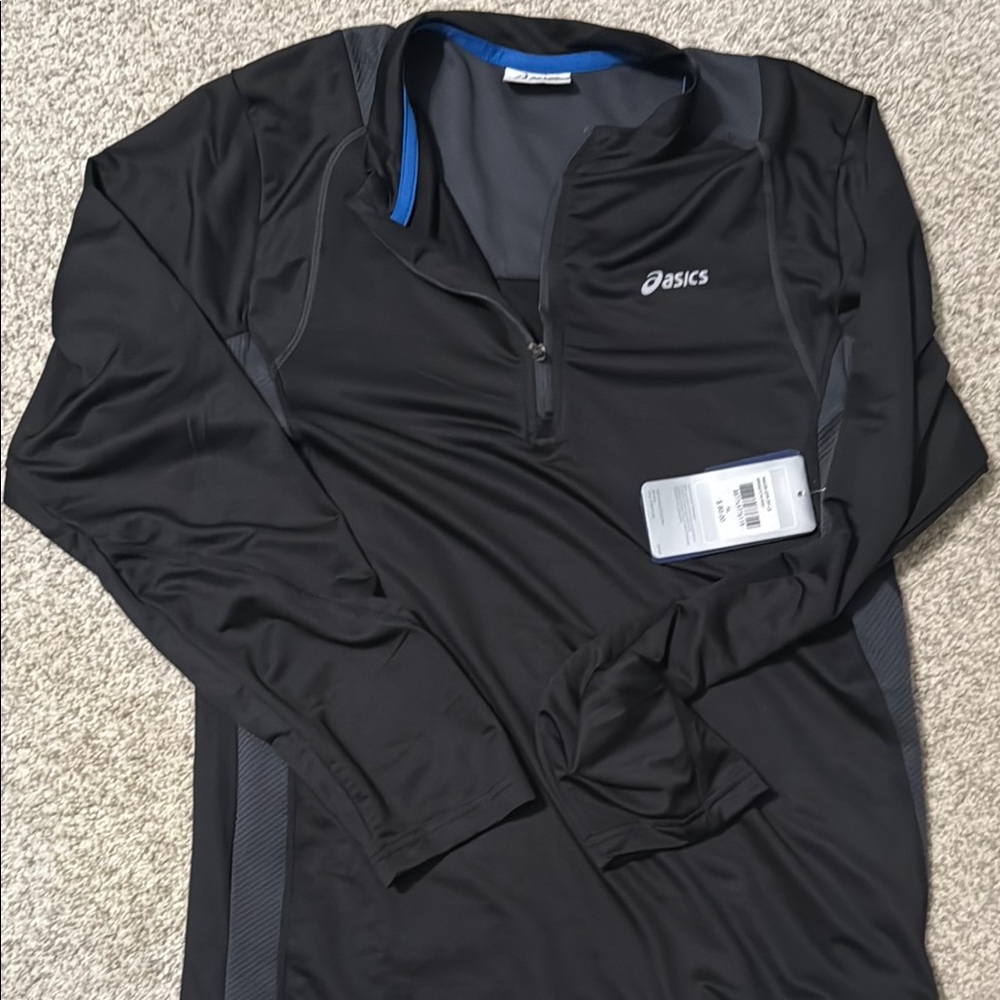 Asics Black Long Sleeve Athletic Top